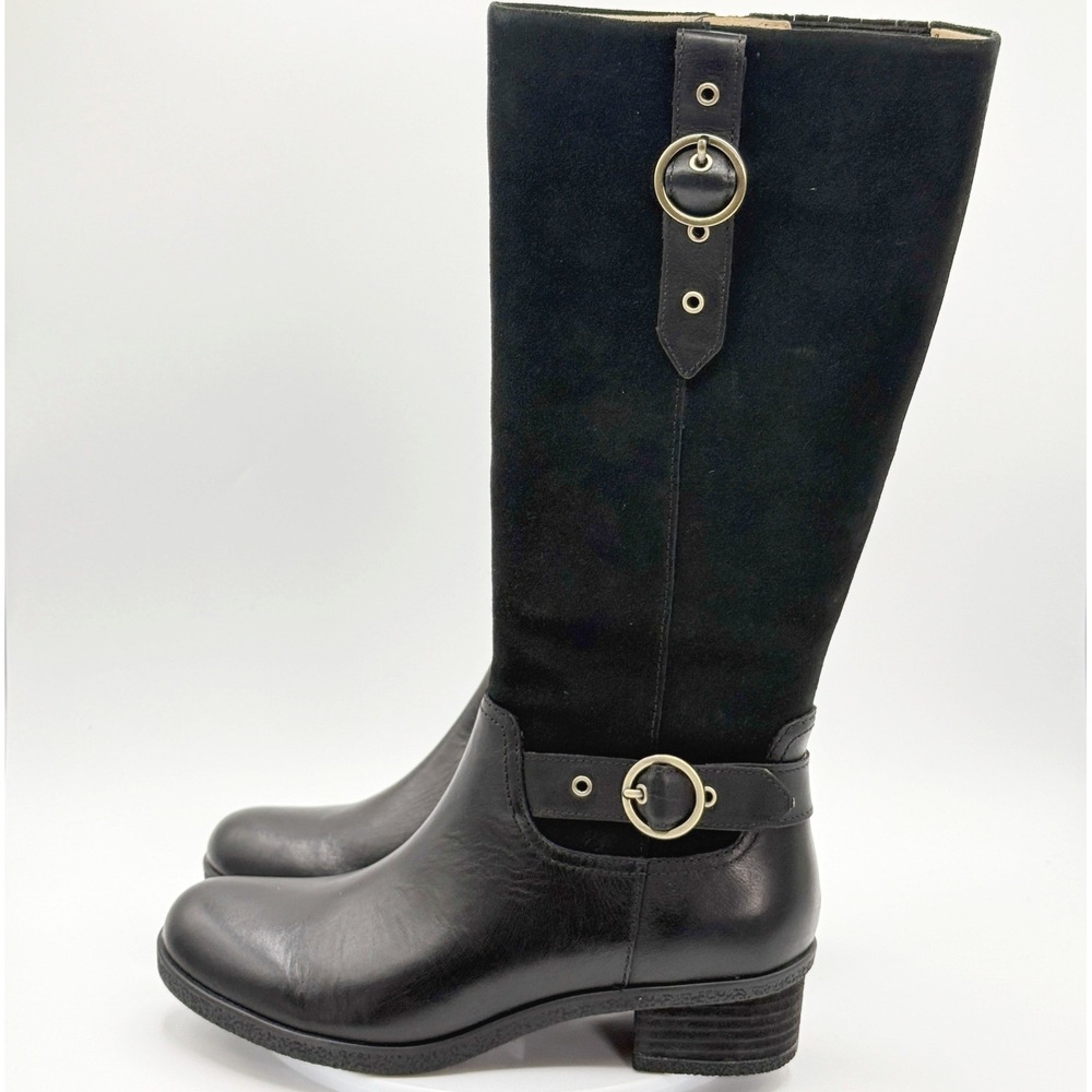 Dansko Dawn Tall Boots Size 39 (US 8.5-9) Waterproof Milled Black NEW